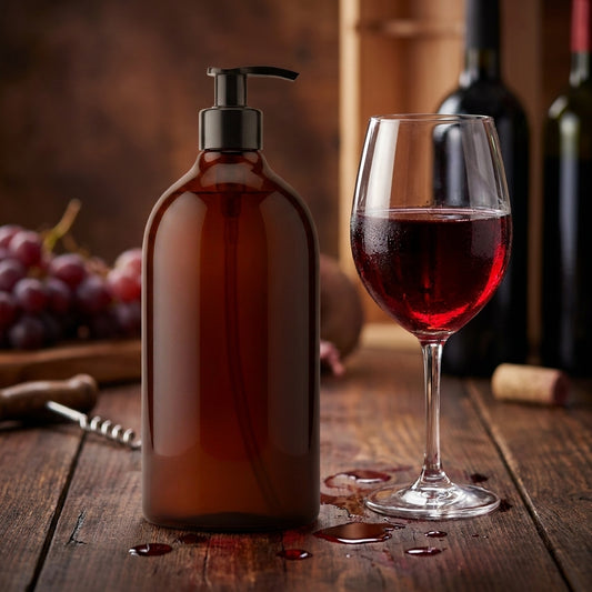 Sarkanvīna masāžas eļļa ar pumpi 0,75 l